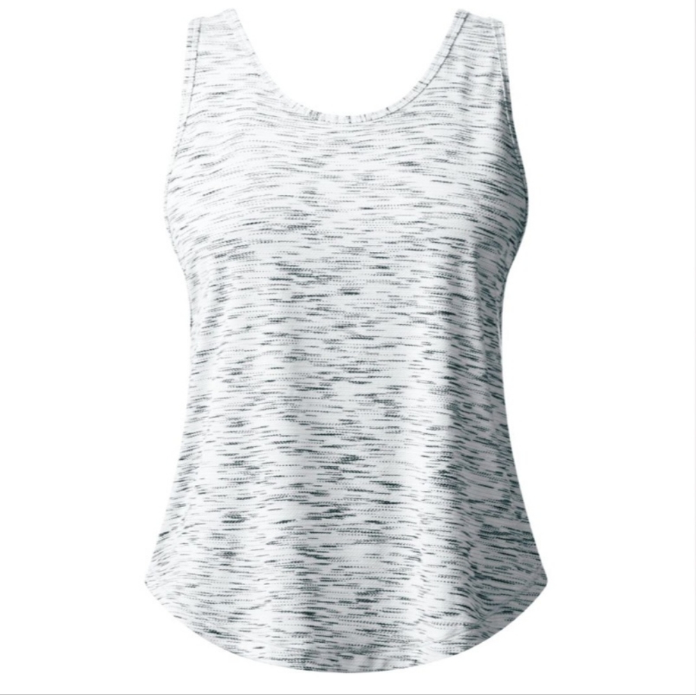 Lululemon Rush Hour Tank Tiger Space Dye Black White